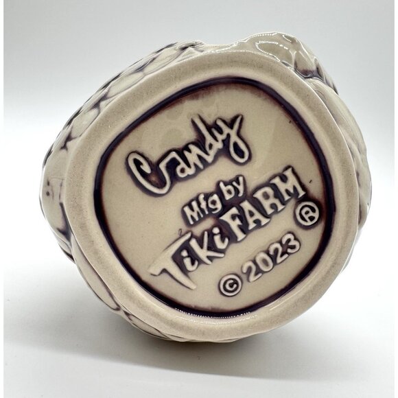 Tiki Farm Black Lagoon Griselda Zombie Mermaid Tiki Mug Candy 8" Purple Glaze - Picture 5 of 5